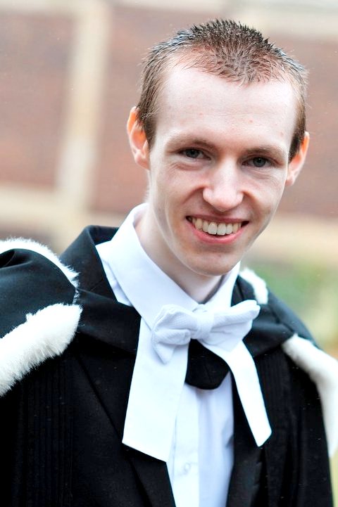 Photo of Aaron on Graduation Day