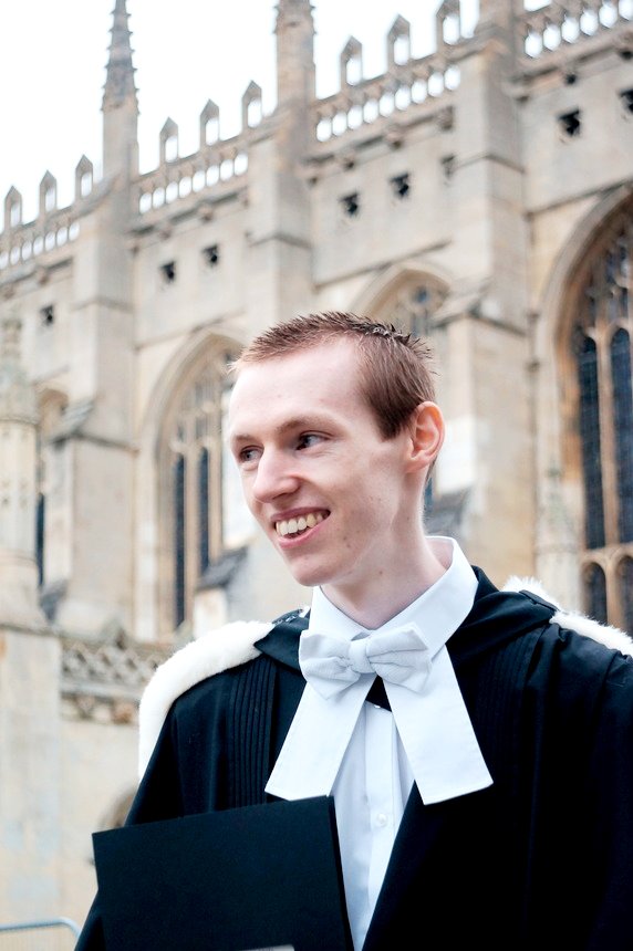 Photo of Aaron on Graduation Day